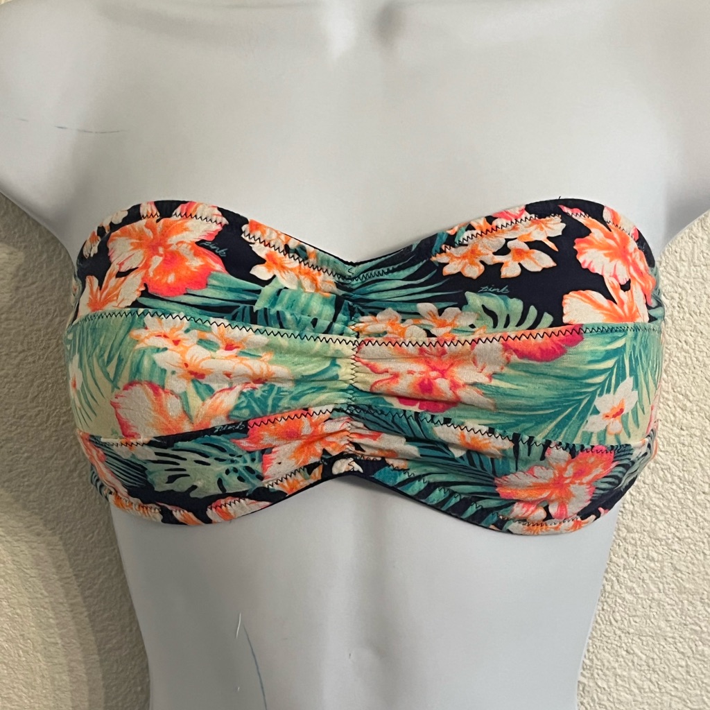 3/$20 Victoria’s Secret Pink Tropical Floral Bandeau